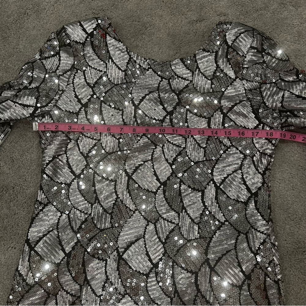 Arden B Silver Sequin Mini Dress Women’s XL - Picture 7 of 8